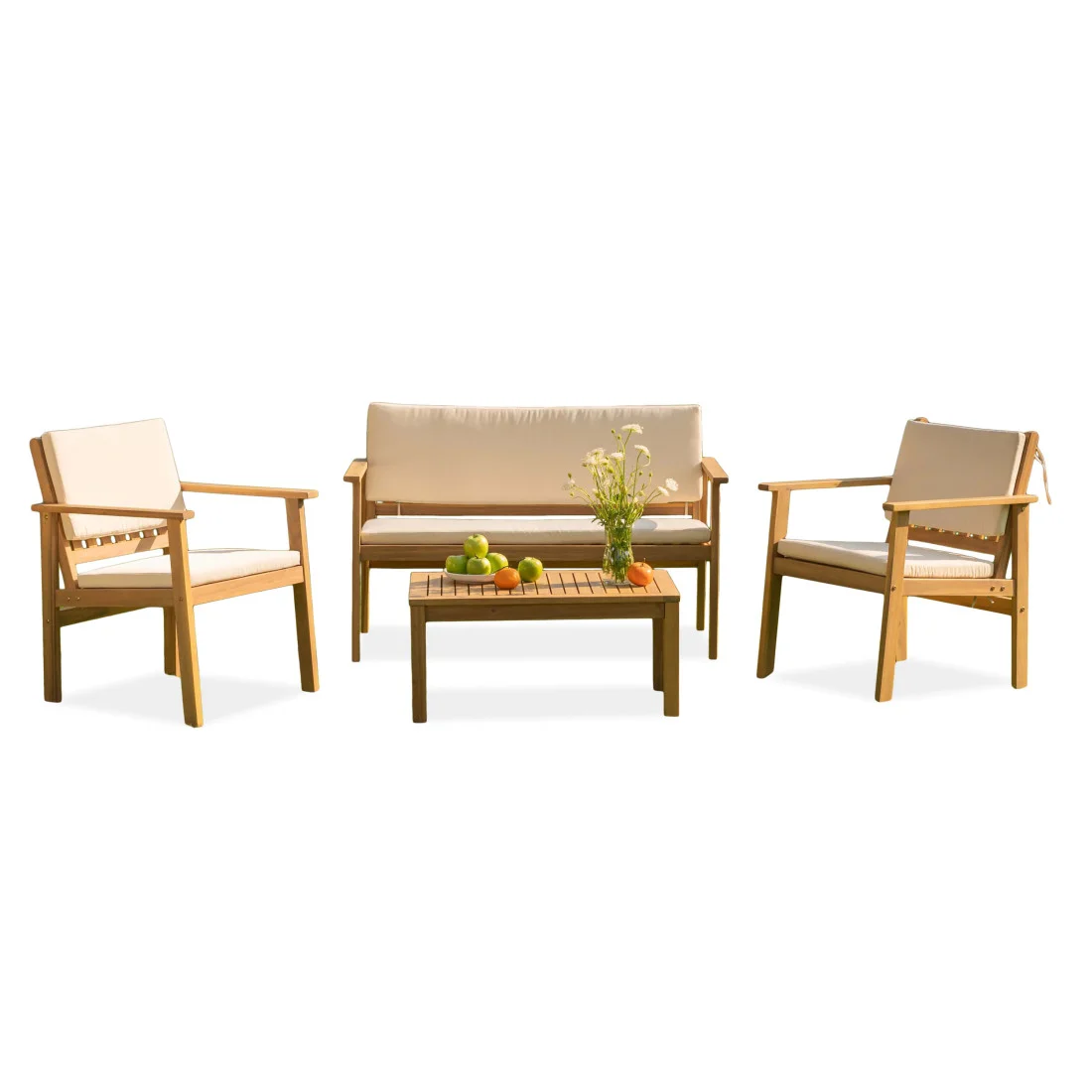 VIKA CAFFE ZESTAW ACACIA WOOD (008107)