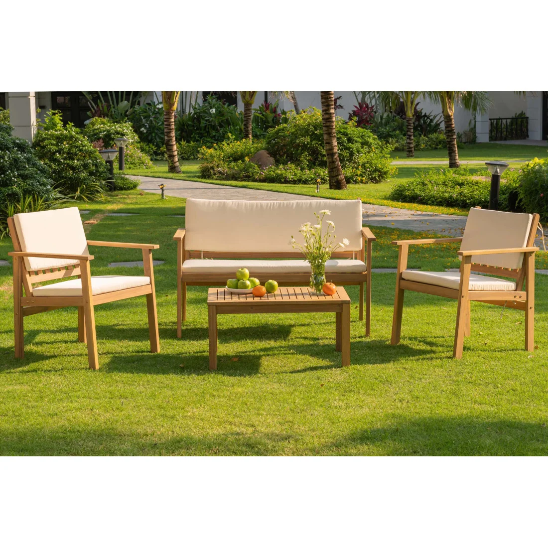 VIKA CAFFE ZESTAW ACACIA WOOD (008107) - obrazek 3