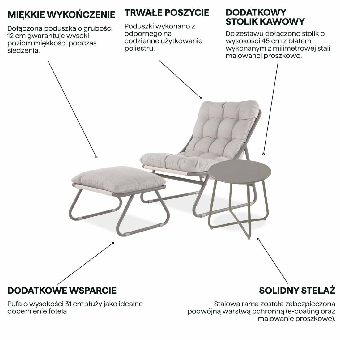 VISTA RELAX PLUS ZESTAW GREY BEIGE (008324) - obrazek 5