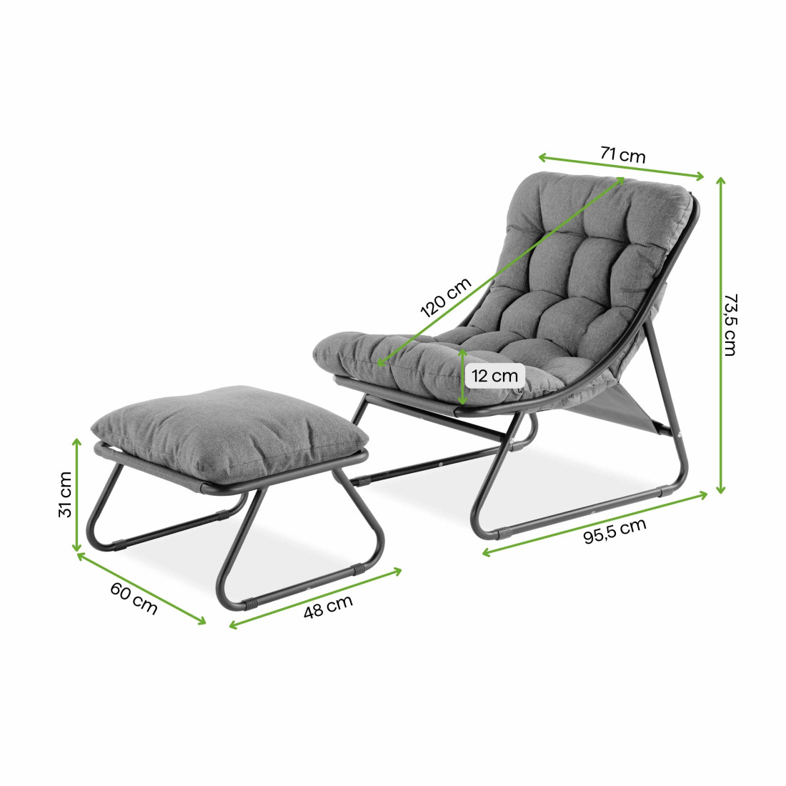 VISTA RELAX ZESTAW DARK GREY (008321) - obrazek 2