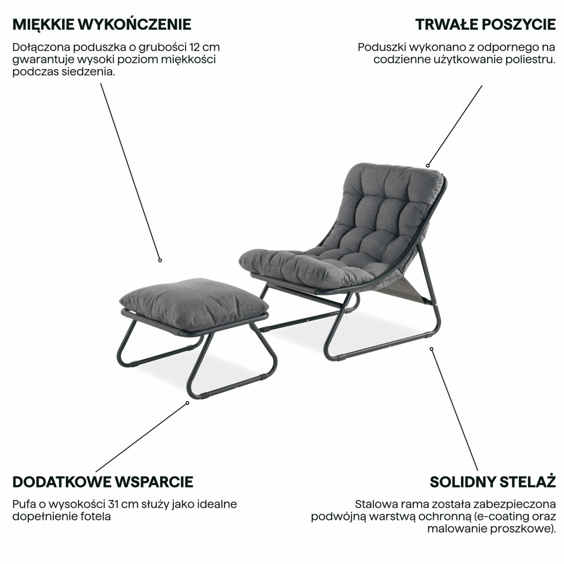 VISTA RELAX ZESTAW DARK GREY (008321) - obrazek 4