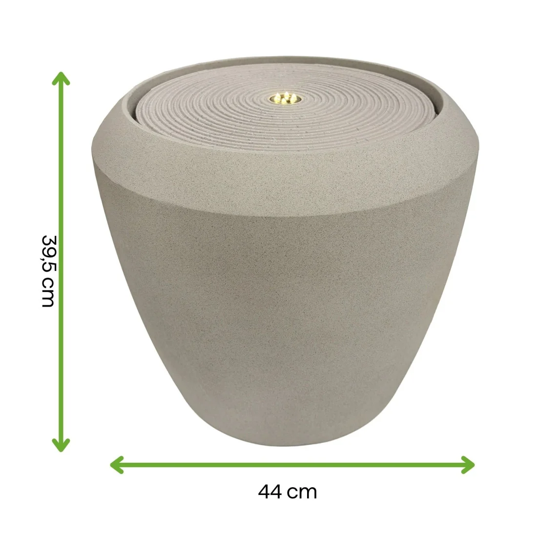 WATERFALL FONTANNA LED FI44x39.5CM CEMENT GREY (009015) - obrazek 2