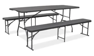 ZESTAW CATERINGOWY 180/2x ŁAWKA GRAPHITE WOOD (007550)